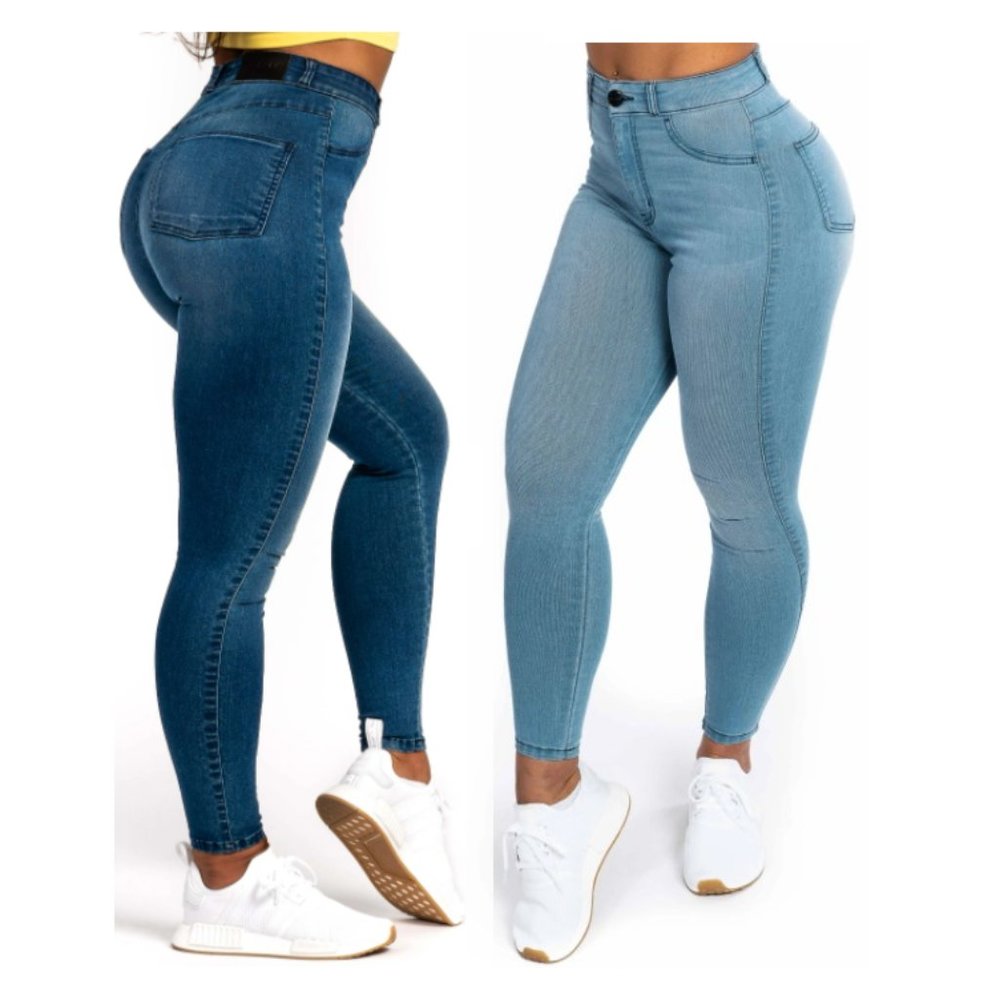 Womens High Waisted Fitjeans - 2 Colors